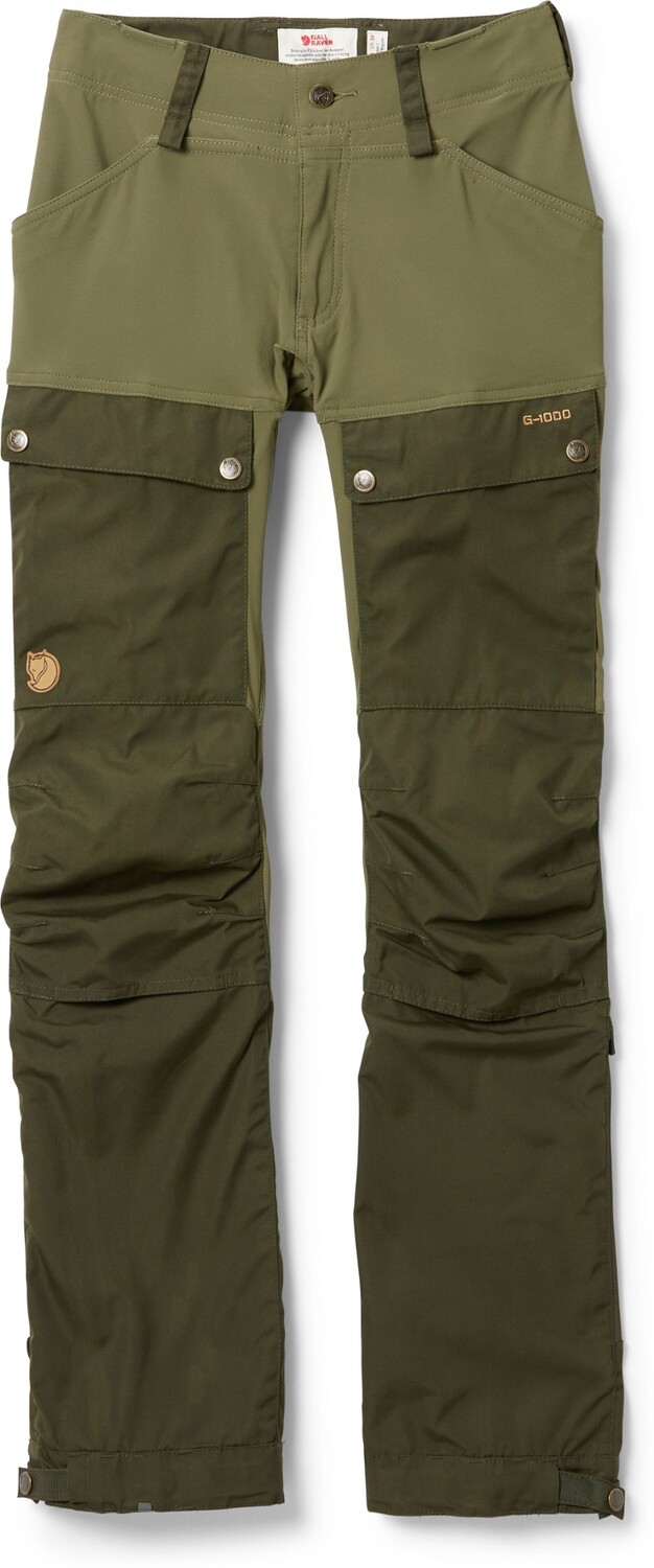 

Брюки Keb — женские — изогнутый крой Fjallraven, зеленый