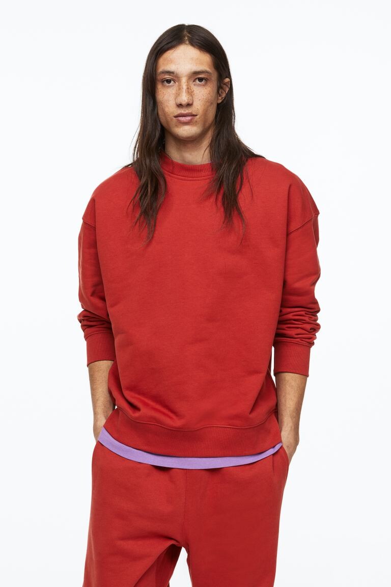 

Хлопковая толстовка оверсайз H&M