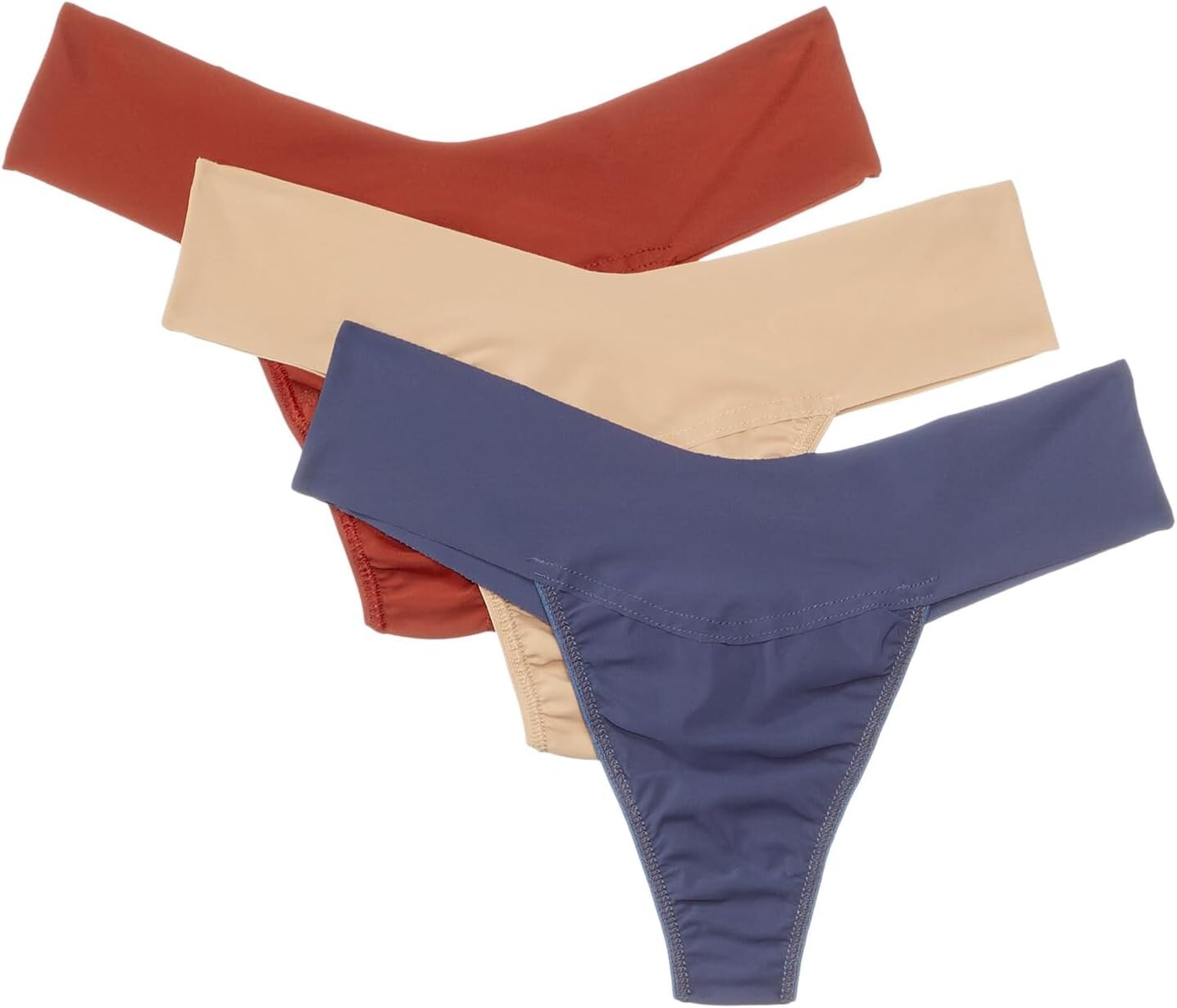 

Стринги Hanky Panky Hanky Panky Breathe Natural Thong 3-Pack, цвет Sundried Tomato/Nightshade/Taupe