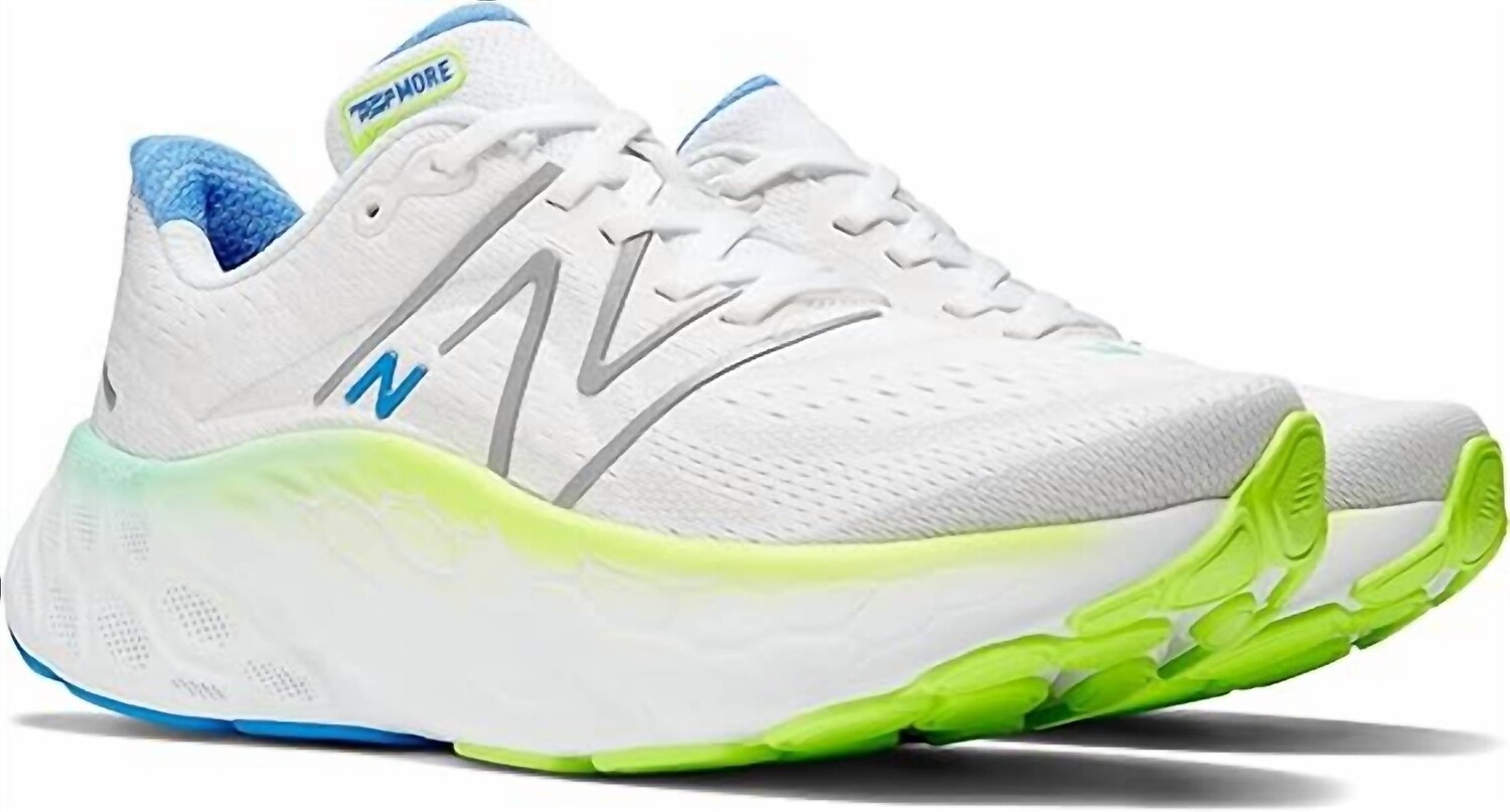 

Женские кроссовки Fresh Foam X More V4 (ширина B) белого/кобальтового цвета New Balance