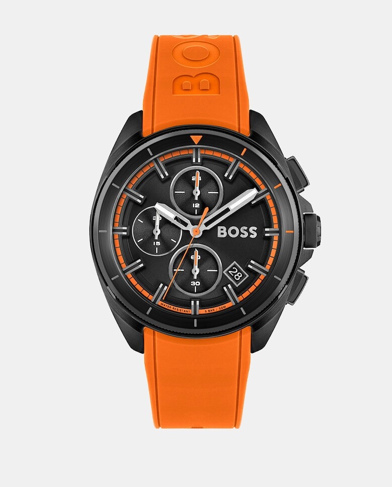 

Volane 1513957 оранжевые силиконовые мужские часы с хронографом Boss, оранжевый