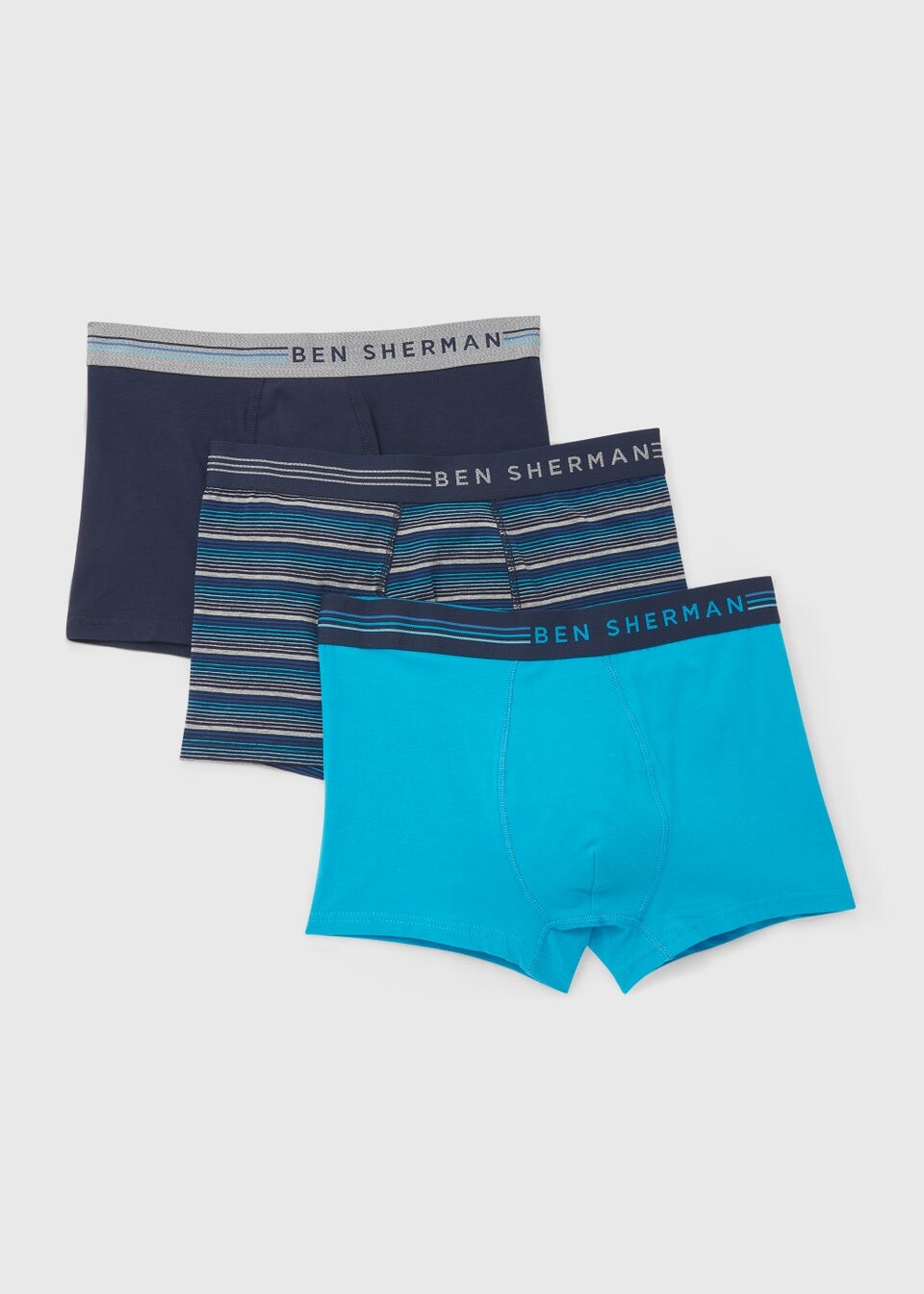 

Ben Sherman Комплект из 3 боксеров с синими полосками , мультиколор