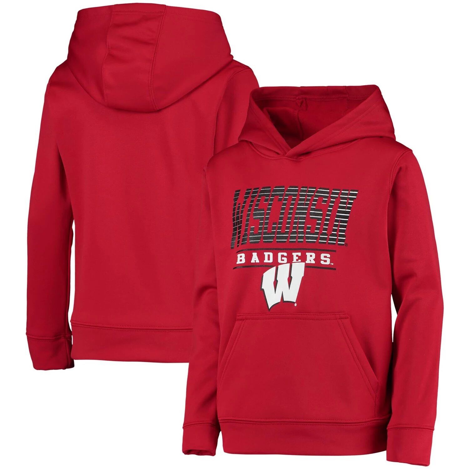 

Молодежный пуловер с капюшоном Red Wisconsin Badgers Fast Outerstuff