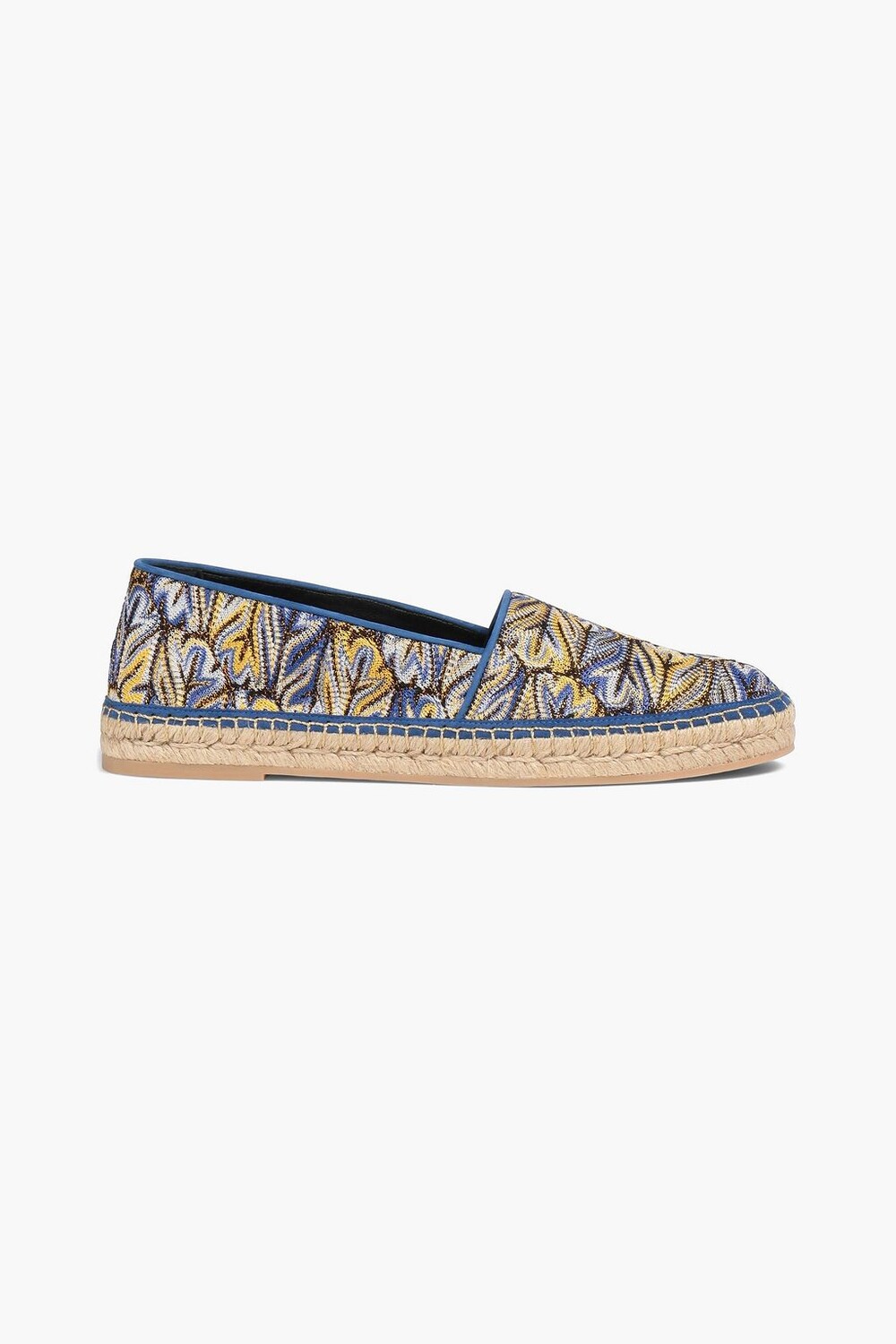 

Эспадрильи металлизированной вязки крючком MISSONI, синий