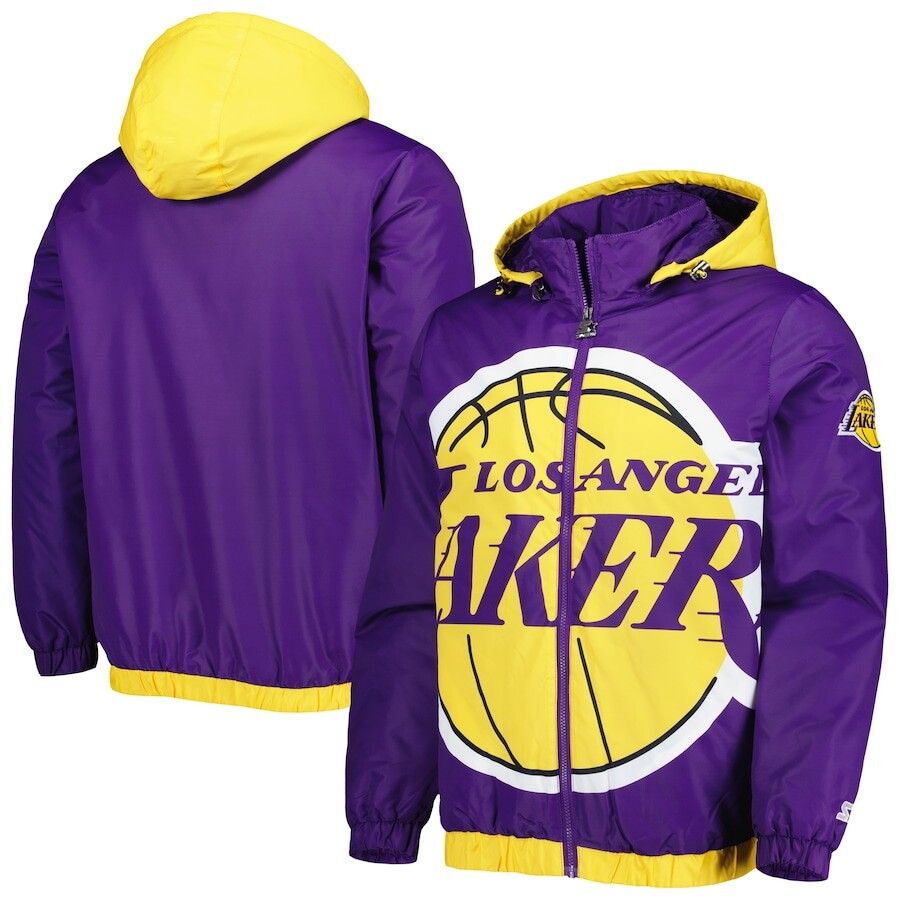 

Толстовка на молнии Starter Los Angeles Lakers, фиолетовый