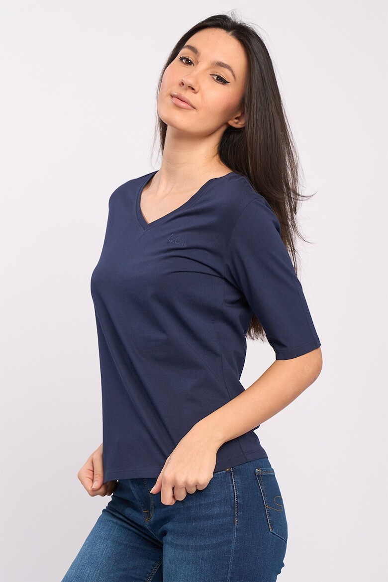 

Футболка с заостренным воротником Lee Cooper, синий