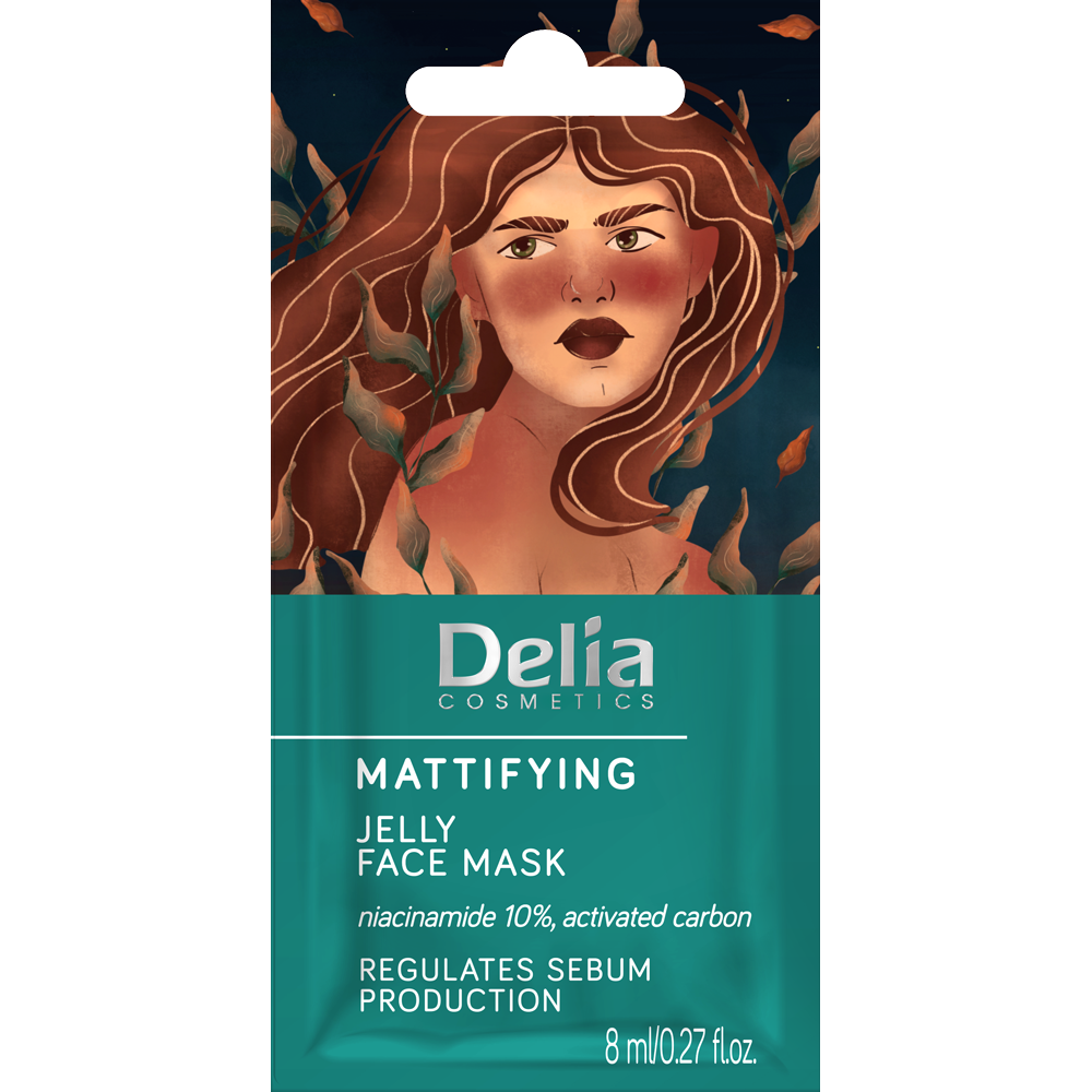 Матирующая гелевая маска для лица Delia Mattifying, 8 мл