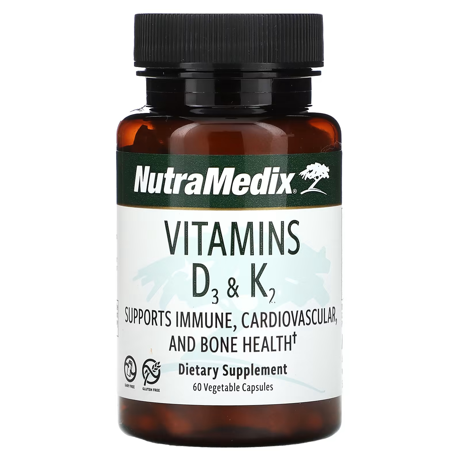 swanson витамины d3 и k2 60 растительных капсул Витамины D3 и K2 NutraMedix, 60 капсул