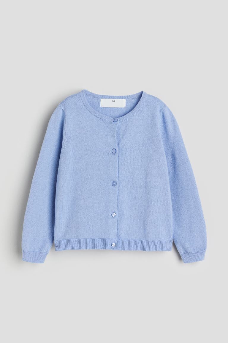 

Хлопковый кардиган тонкой вязки H&M, синий