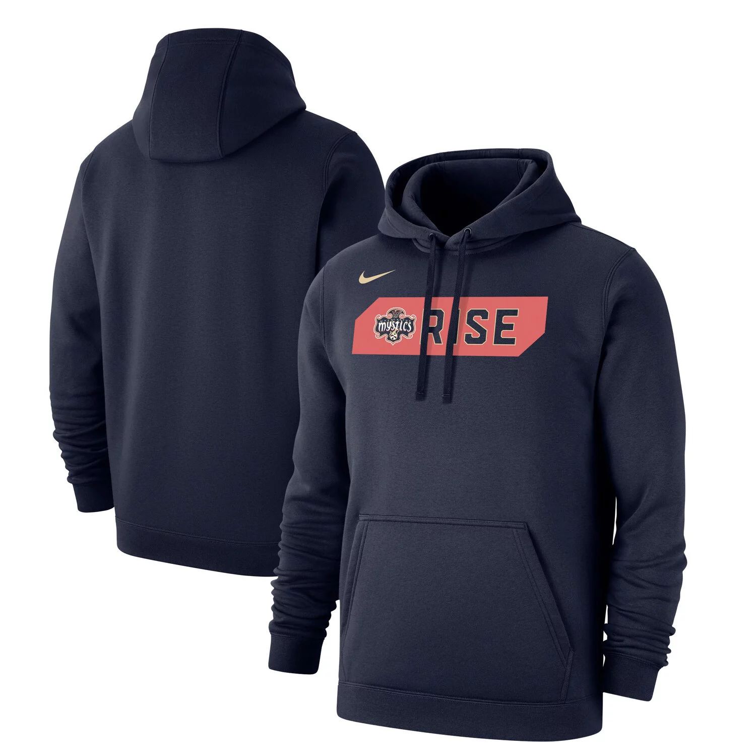 Мужской флисовый пуловер с капюшоном Nike Navy Washington Mystics Rebel Edition Club