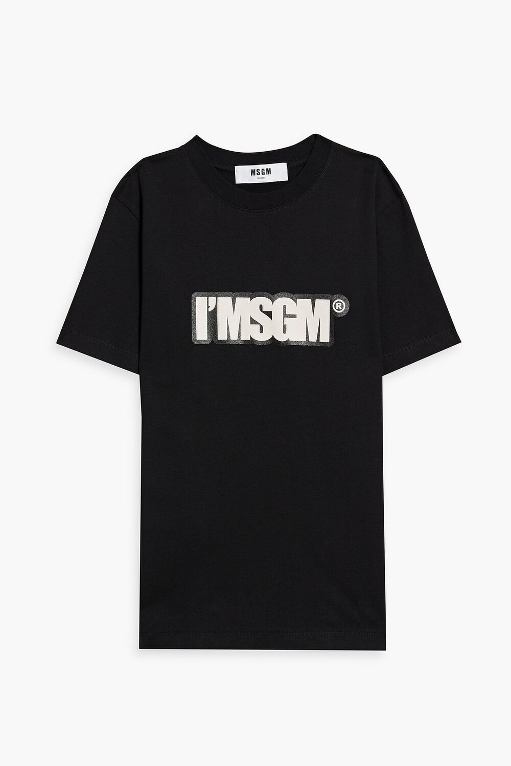 

Футболка из хлопкового джерси с логотипом MSGM, черный
