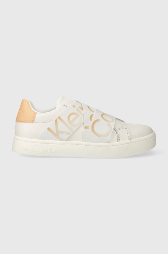 

Кожаные кроссовки CLASSIC CUPSOLE ELAST LTH Calvin Klein Jeans, белый