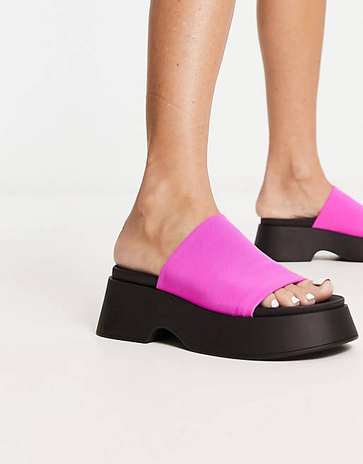 

Ярко-розовые туфли на платформе Steve Madden Throwback, Розовый