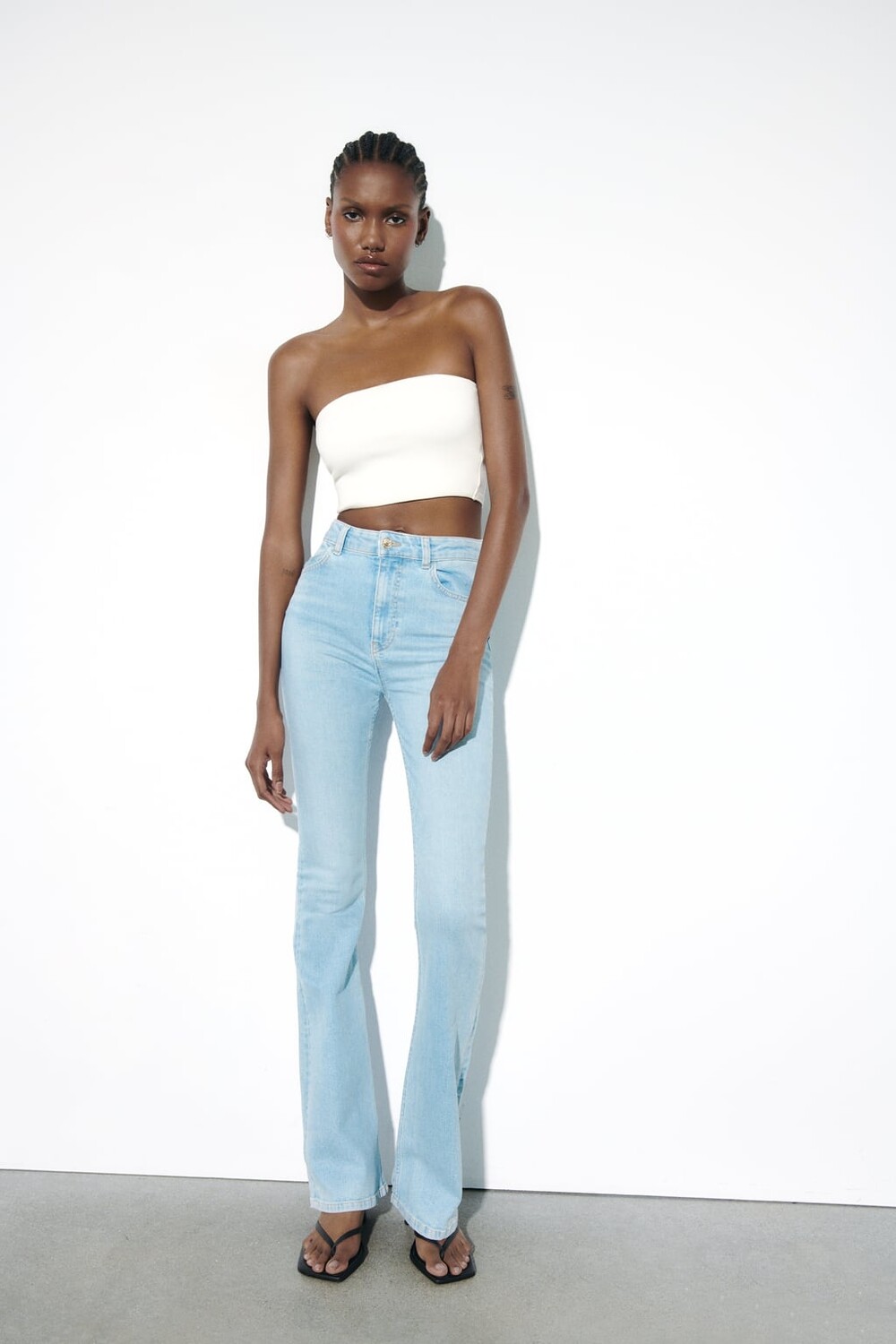 

Джинсы с высокой посадкой z1975 ZARA, синий