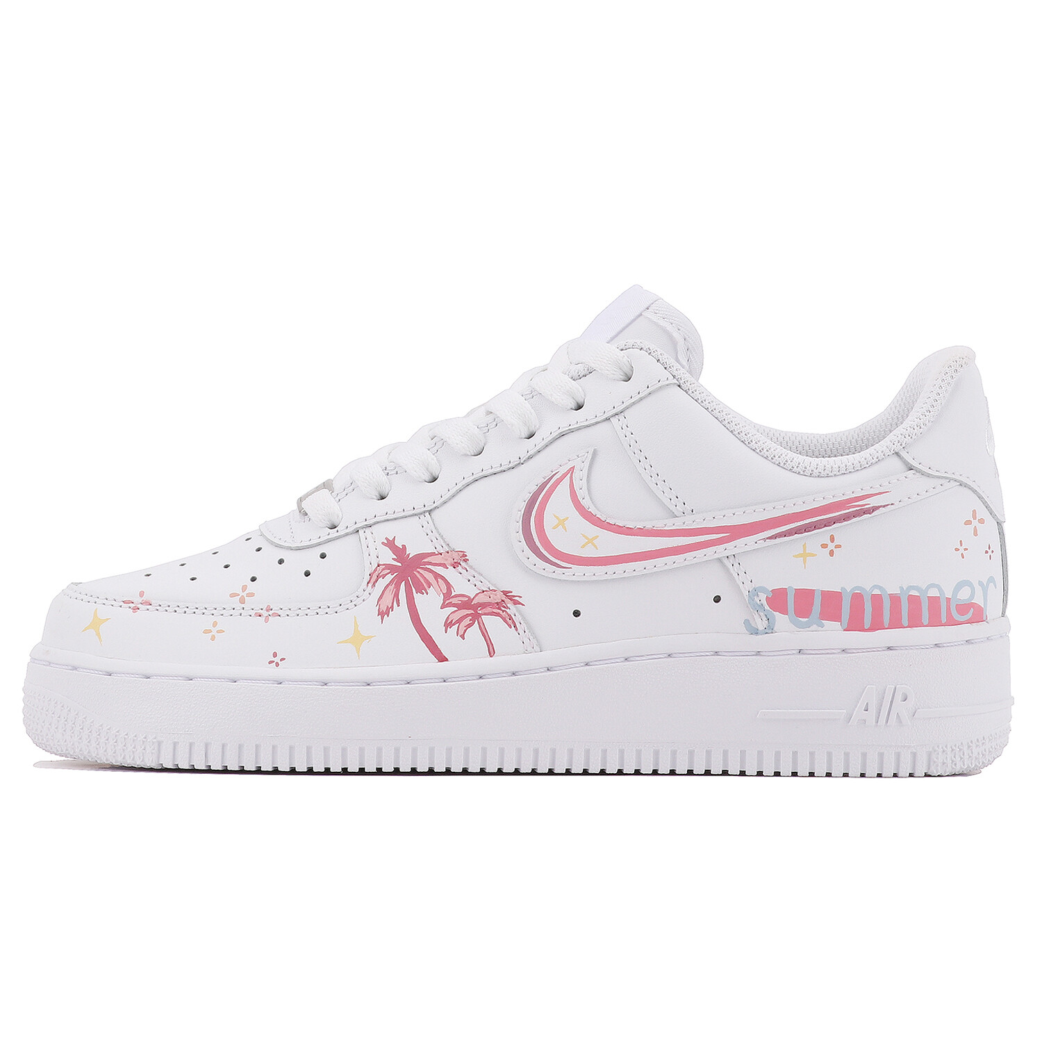 

Кроссовки Nike Air Force 1 Skateboarding Shoes Women's Low-top White/pink, розовый