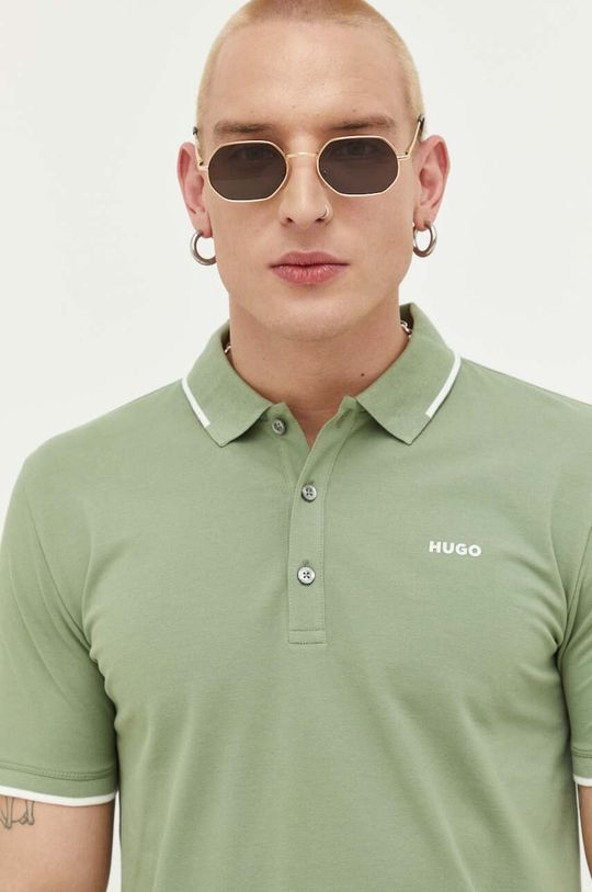 цена Рубашка поло Hugo, зеленый