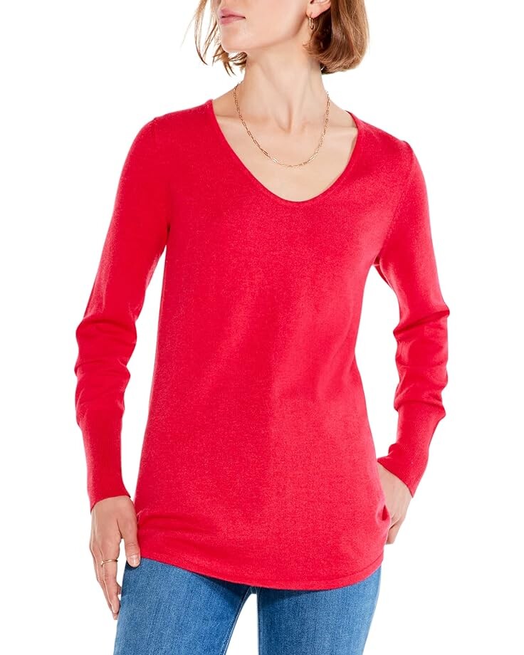 

Свитер NIC+ZOE Vital V-Neck Sweater, цвет Rose