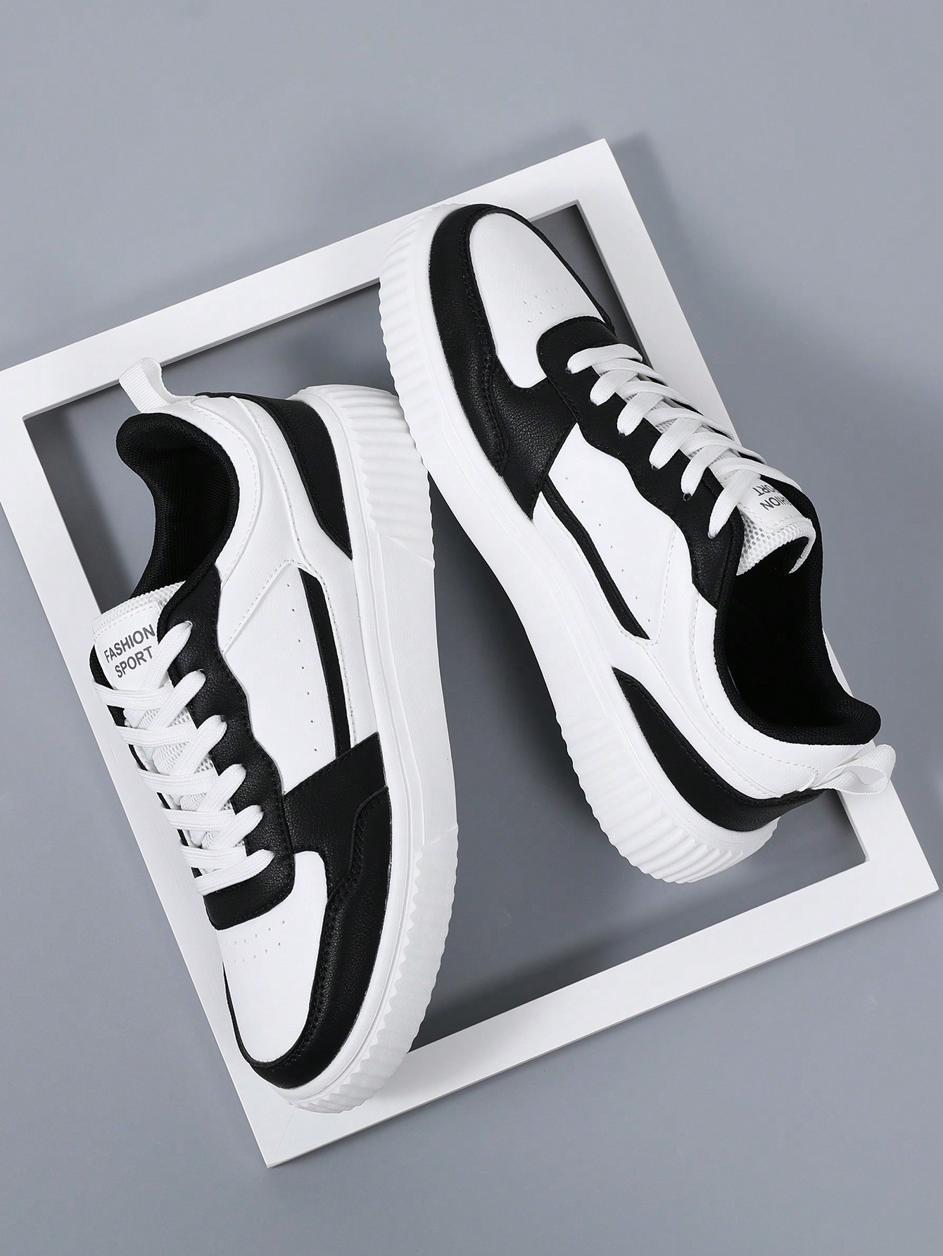 Мужская спортивная обувь, черное и белое двухцветные текстильные кроссовки overcome