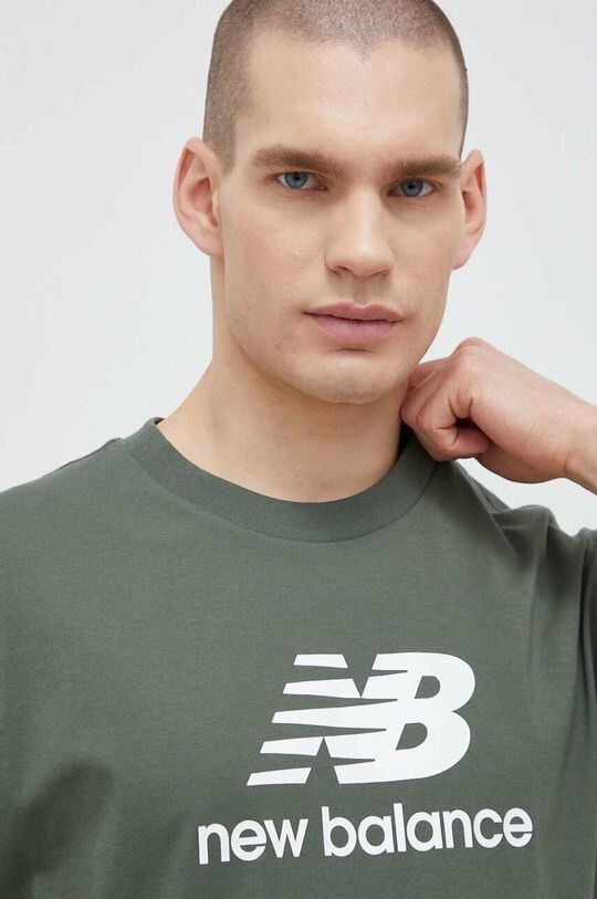 

Хлопковая футболка New Balance, зеленый