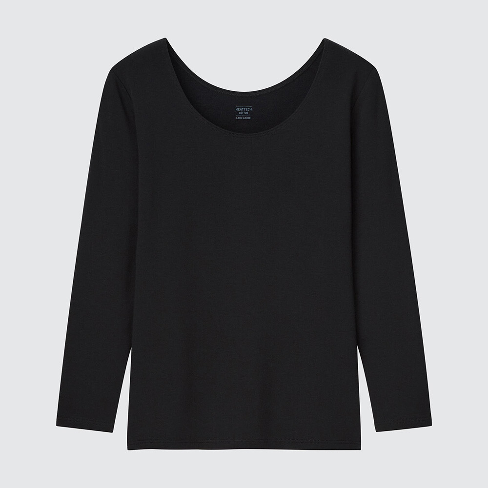 

Женская футболка Uniqlo HEATTECH с U-образным вырезом, черный