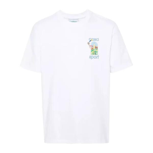 

Футболка le jeu-print cotton t-shirt Casablanca, белый