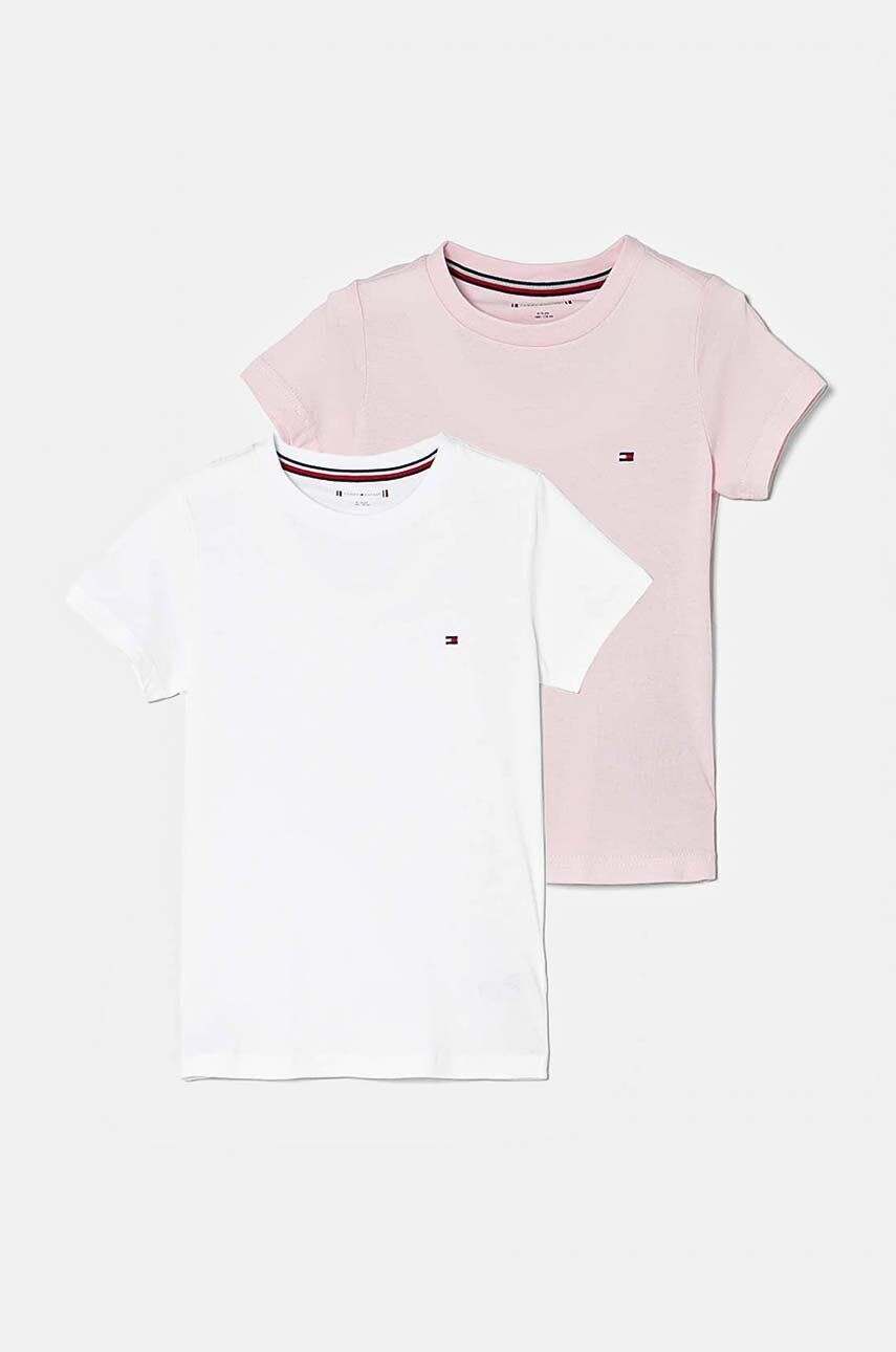 

Детские хлопковые футболки Tommy Hilfiger, 2 шт, розовый