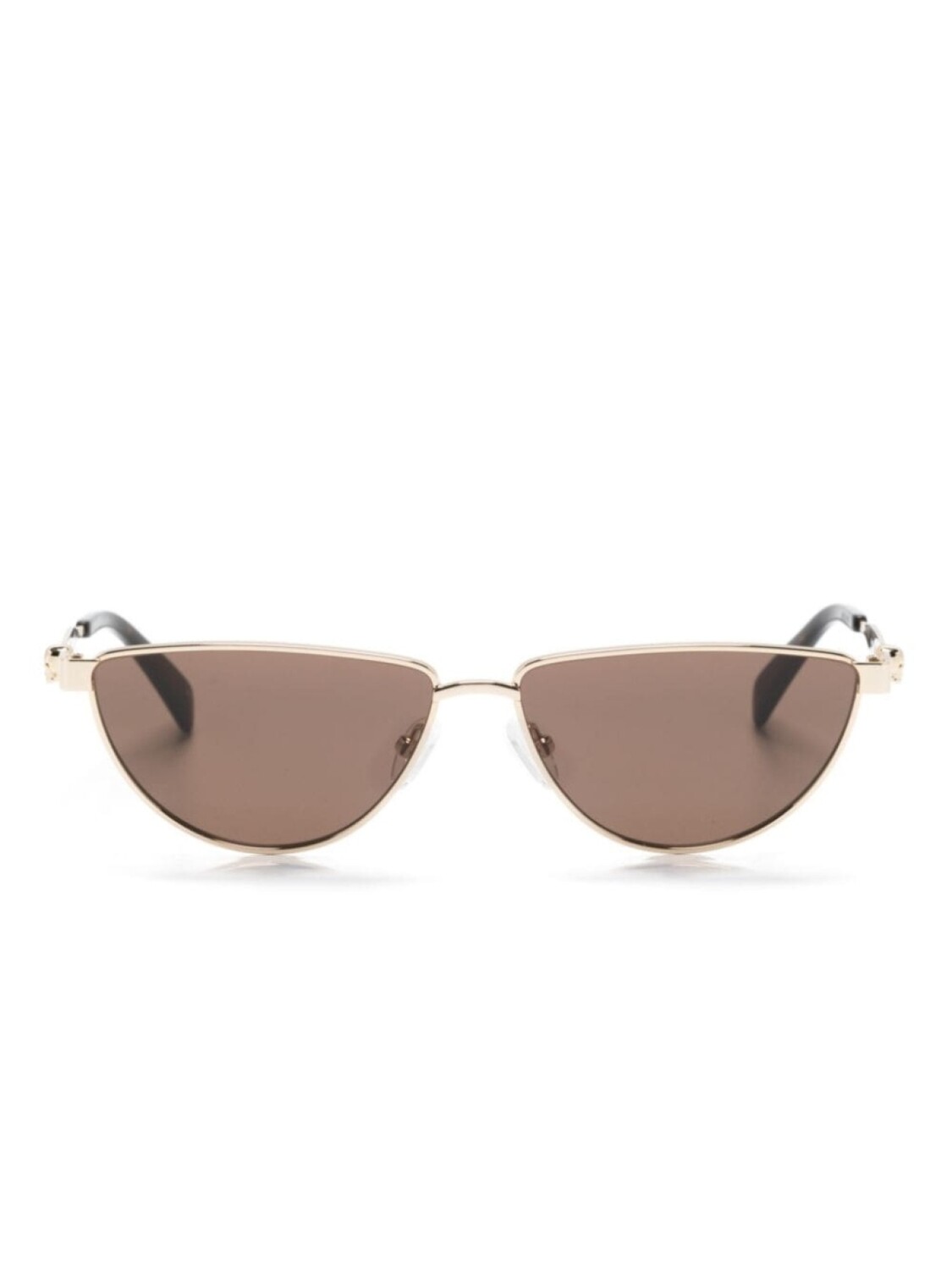 

Alexander McQueen Eyewear солнцезащитные очки в D-образной оправе, золотистый