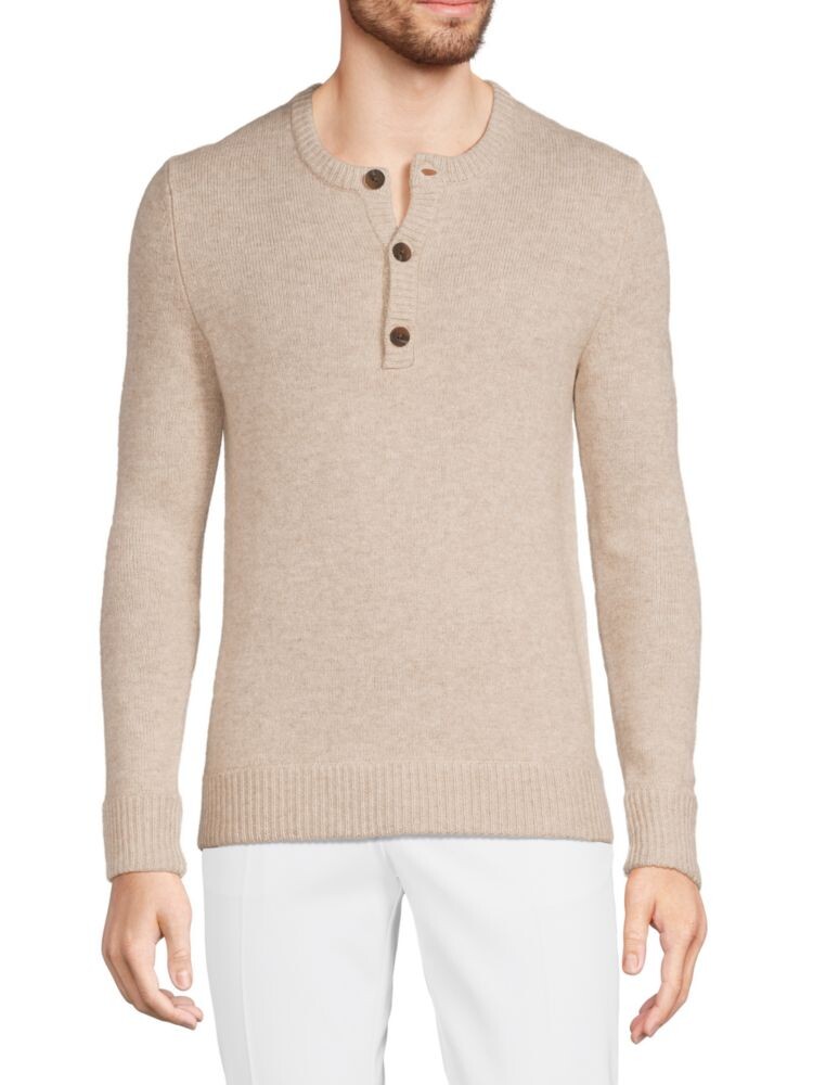 

Свитер на пуговицах из мериносовой шерсти Saks Fifth Avenue, цвет White Pepper
