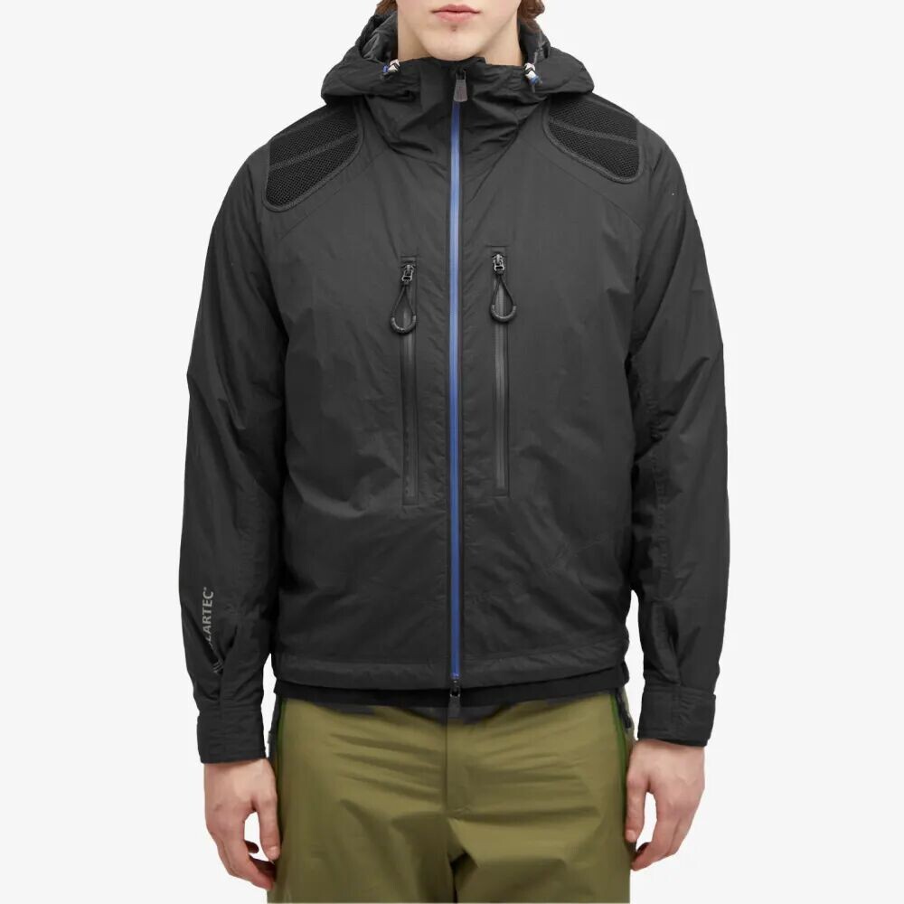 

Moncler Grenoble Vert Матовая куртка из рипстопа, черный