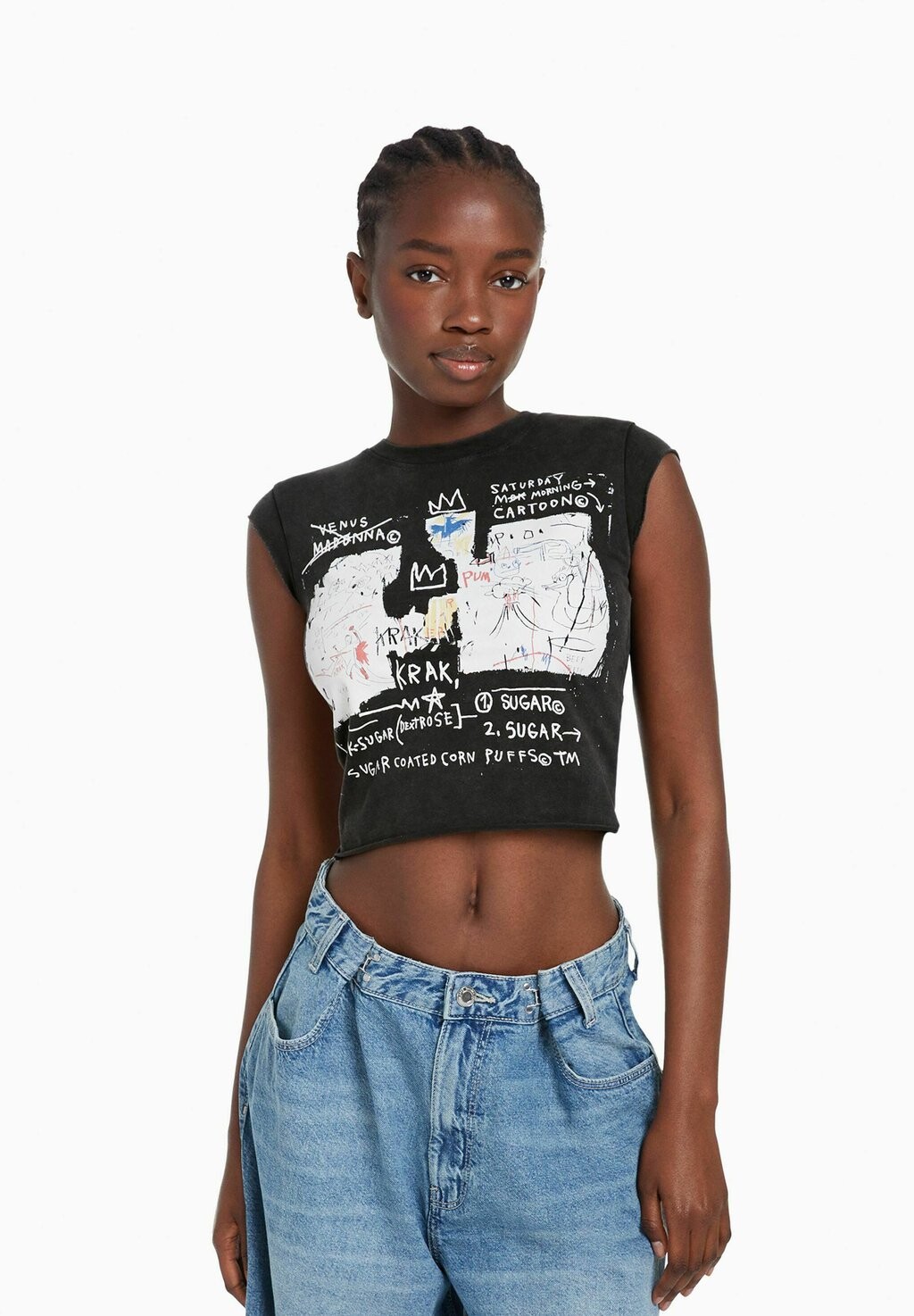 

Футболка с принтом Bershka, мультиколор