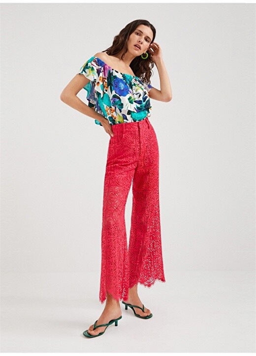 

Зеленое женское боди с вырезом Desigual