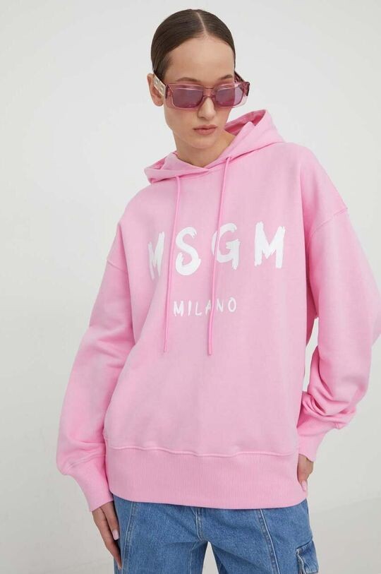 

Хлопковая толстовка MSGM, розовый