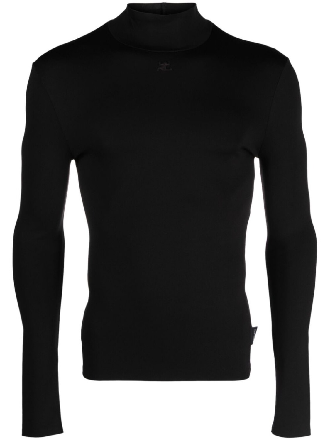 

Courrèges футболка с вышитым логотипом, черный