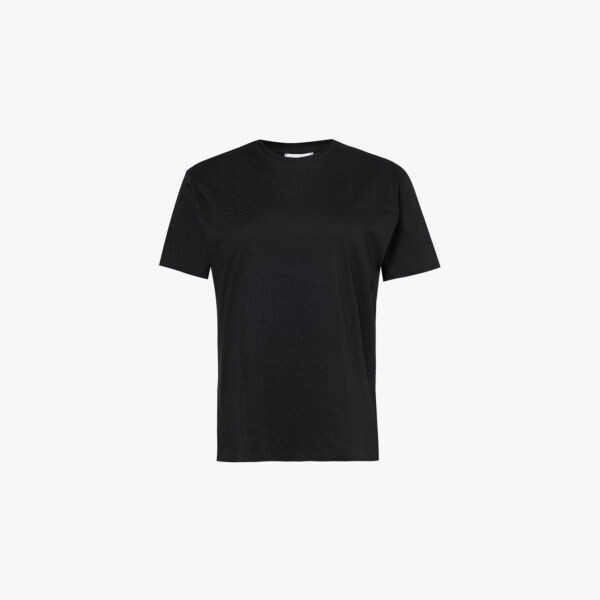 

Футболка Boy-Fit из хлопкового джерси с короткими рукавами Sunspel, черный