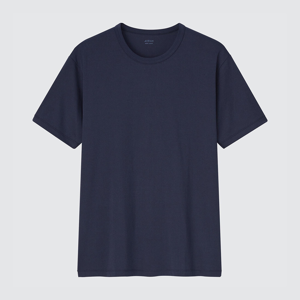 

Мужская футболка Uniqlo с круглым вырезом, темно-синий