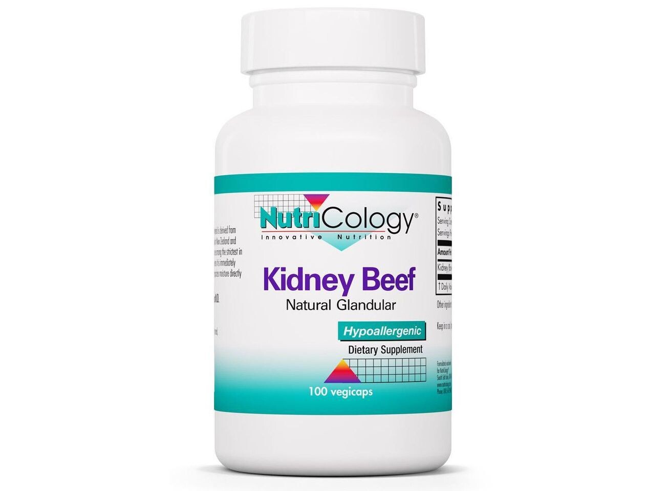 

Nutricology, Почки говяжьи, 100 вегетарианских капсул