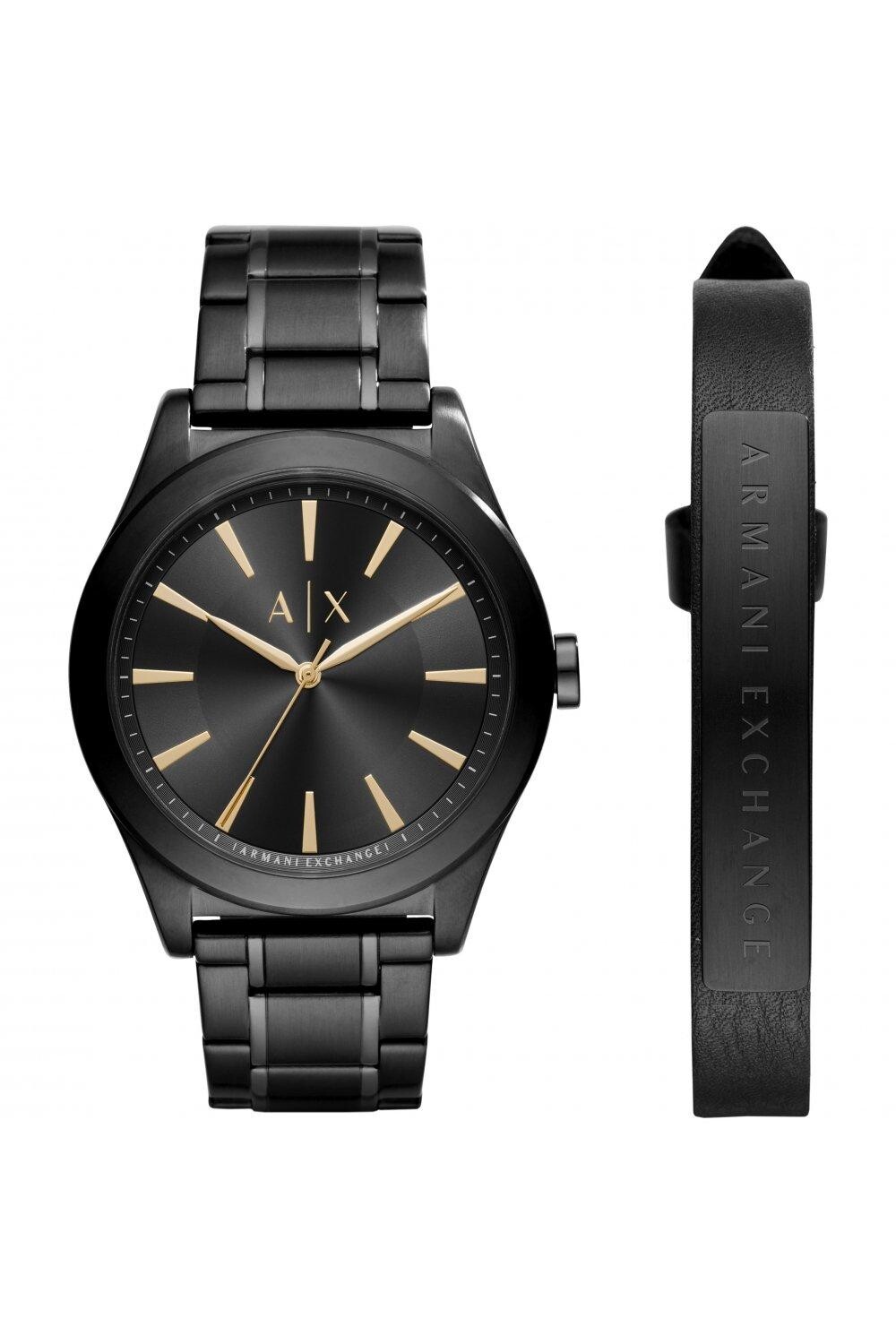 

Модные аналоговые кварцевые часы из нержавеющей стали - Ax7102 Armani Exchange, черный