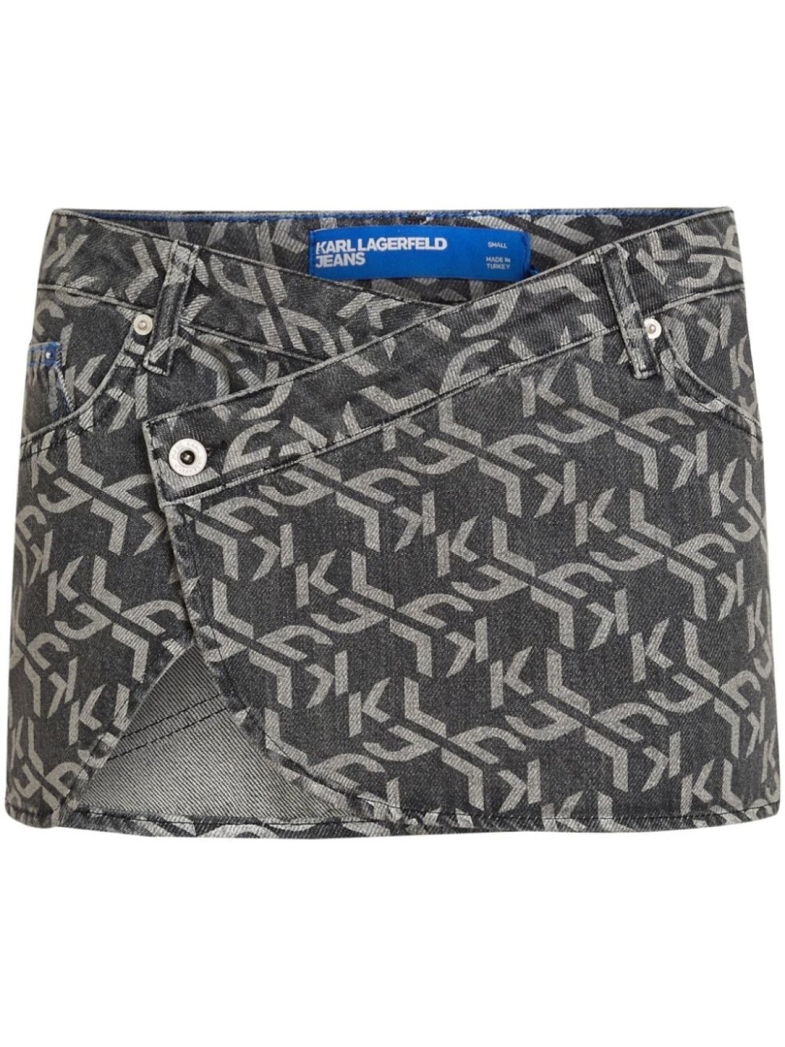 

Karl Lagerfeld Jeans джинсовая юбка мини с монограммой, черный