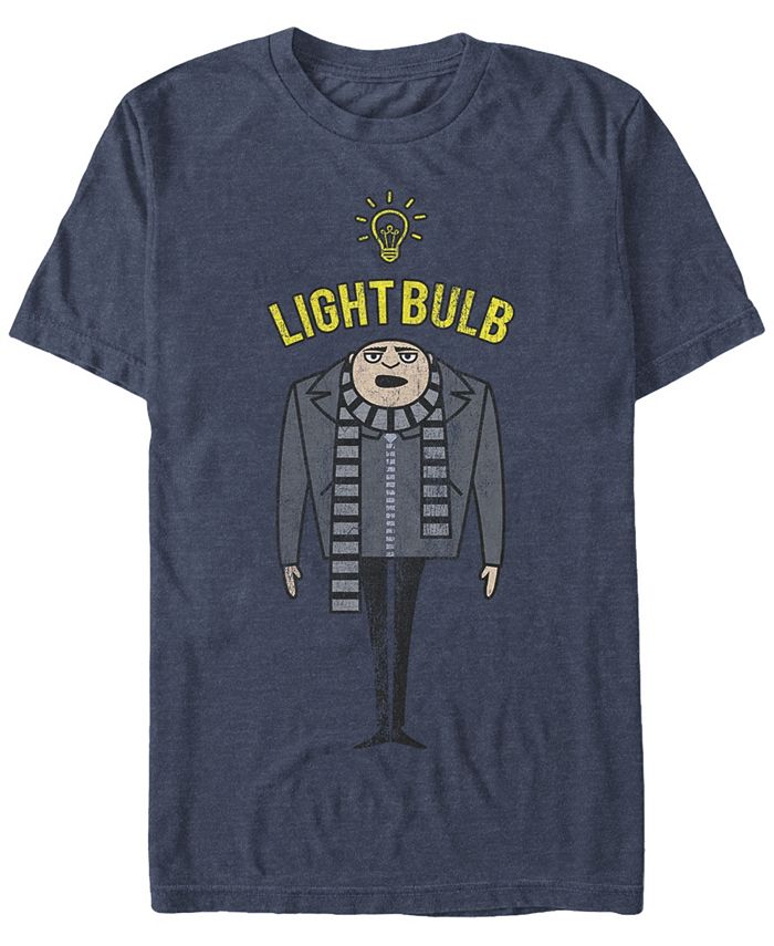 Мужская футболка с короткими рукавами Minions Gru Light Bulb Fifth Sun, синий рюкзак гадкий я миньоны черный с usb портом 4