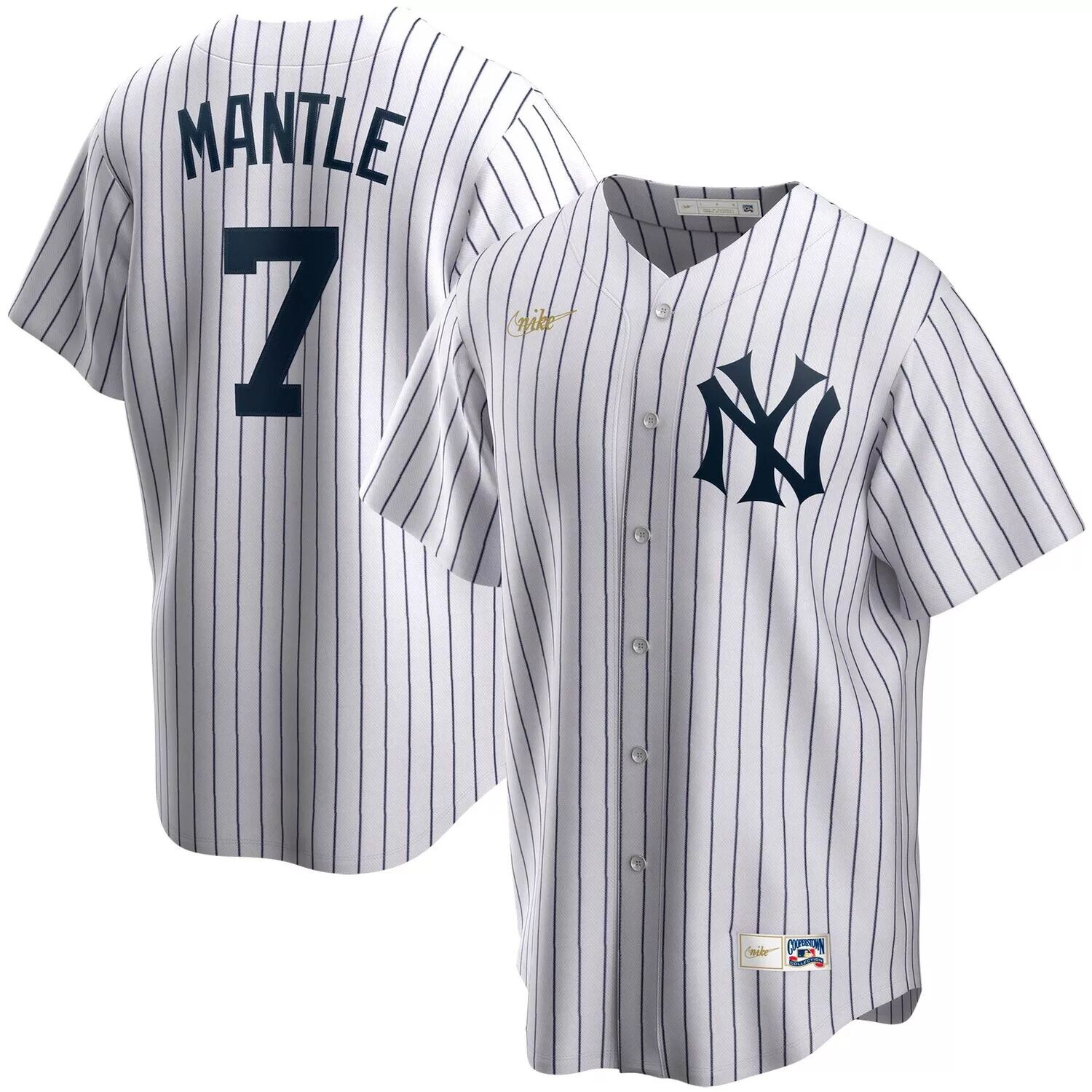 

Мужская белая майка с Микки Мантлом New York Yankees Home Cooperstown Collection Player Nike, Белый