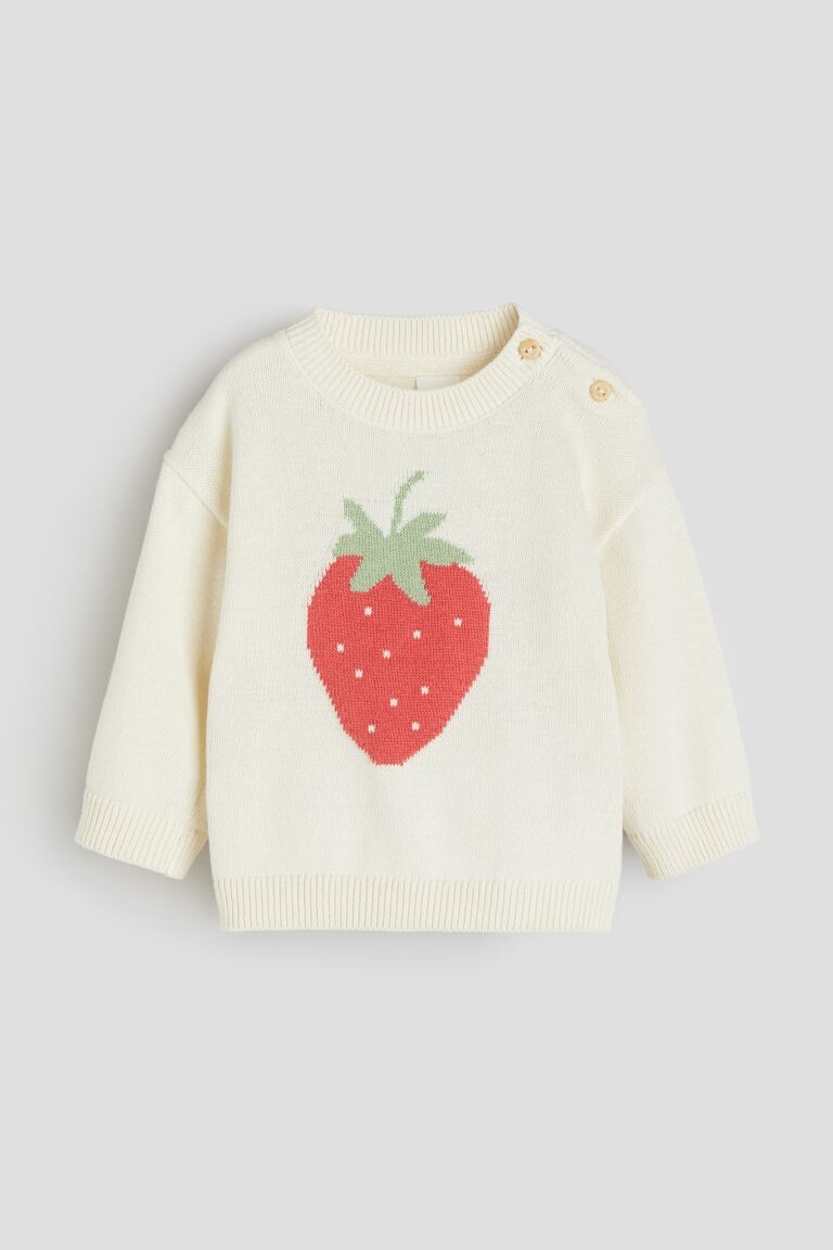 

Хлопковый свитер H&M, бежевый