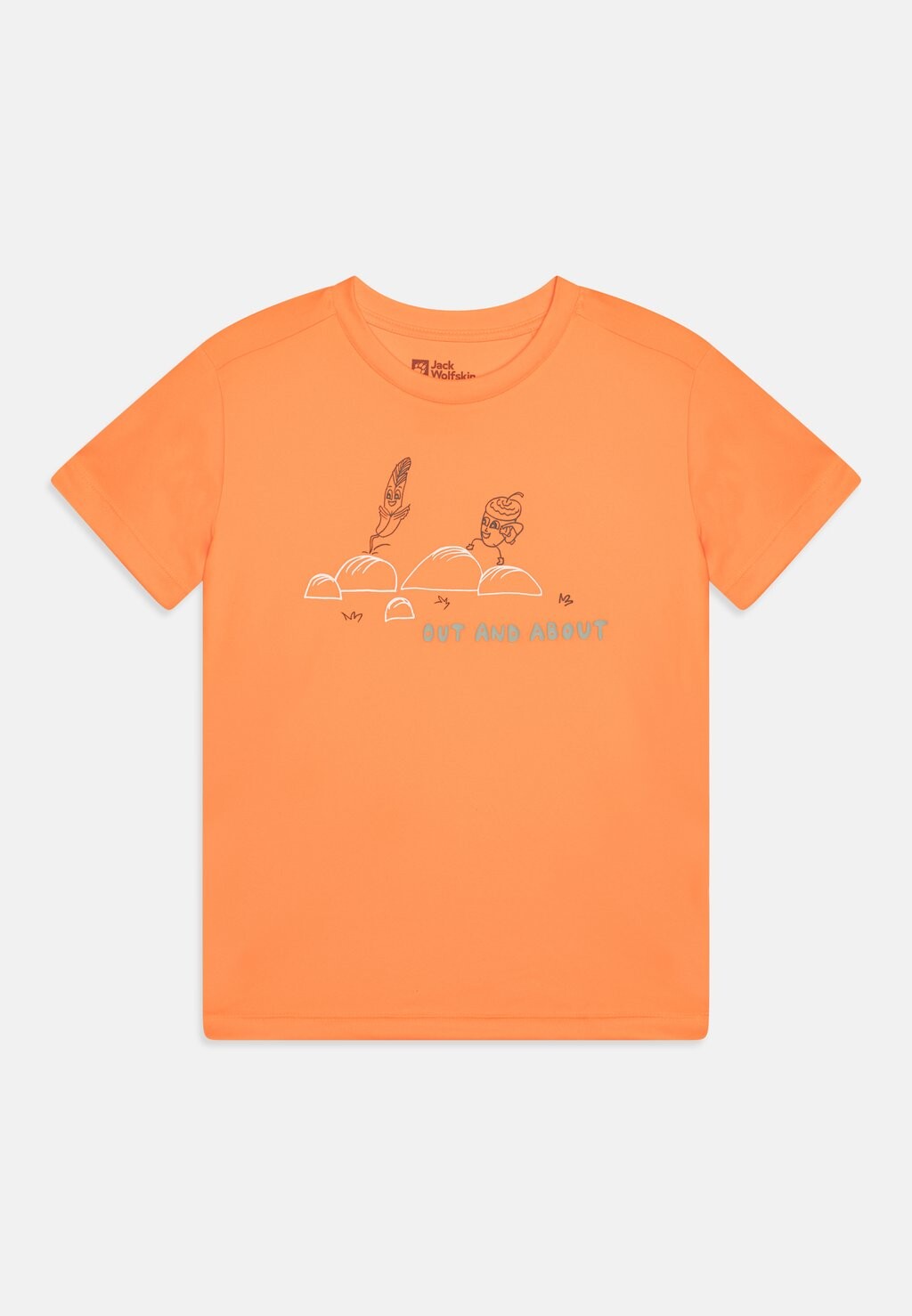

Спортивная футболка OUT AND ABOUT KIDS UNISEX Jack Wolfskin, цвет digital orange