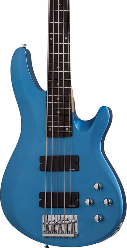 Басс гитара Schecter C-5 Deluxe 5-String Bass Guitar, Satin Metallic Light Blue