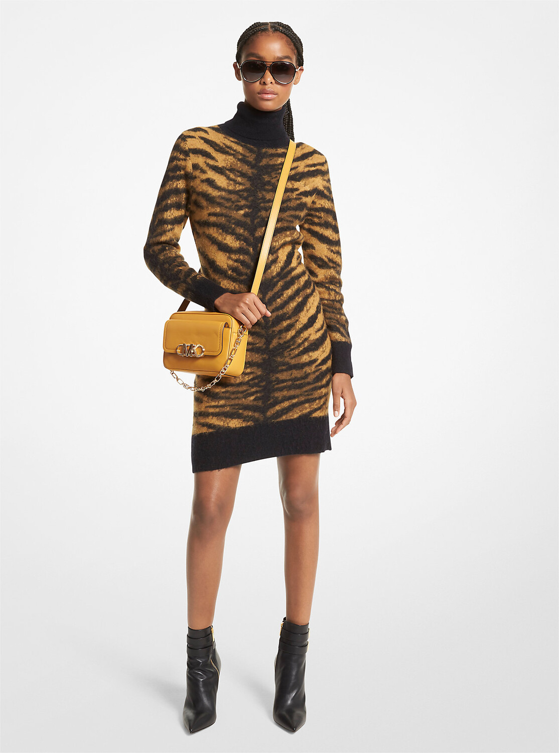 

Жаккардовое платье-свитер с начесом Tiger Michael Kors