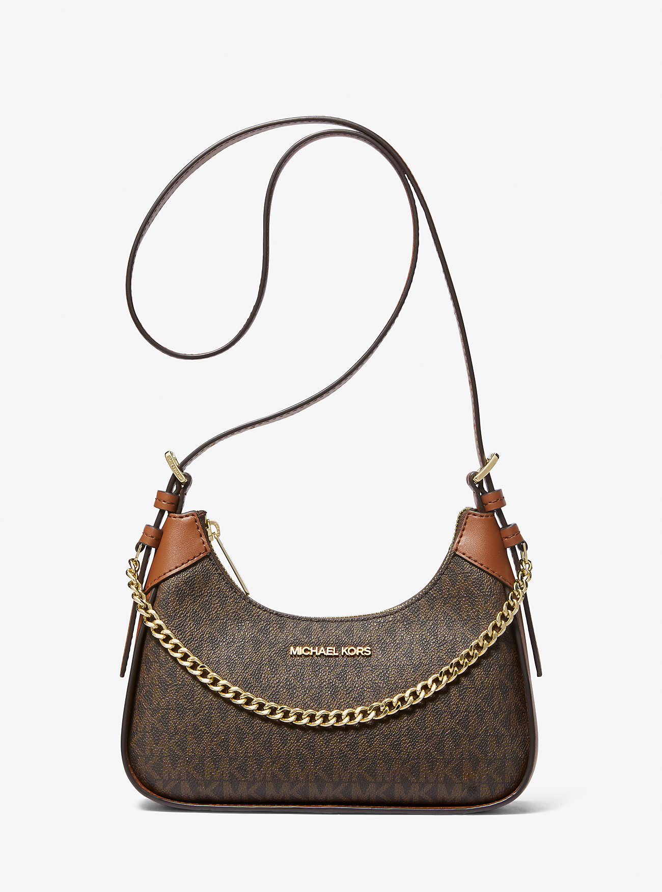 Маленькая сумка через плечо с фирменным логотипом Wilma Michael Kors, коричневый
