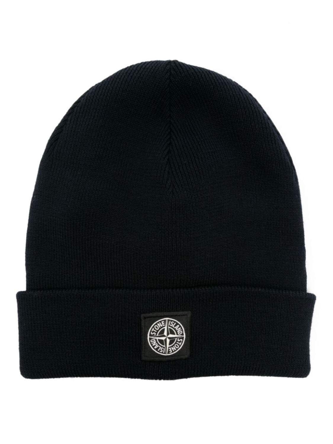 

Stone Island Junior шерстяная шапка бини с нашивкой Compass, синий
