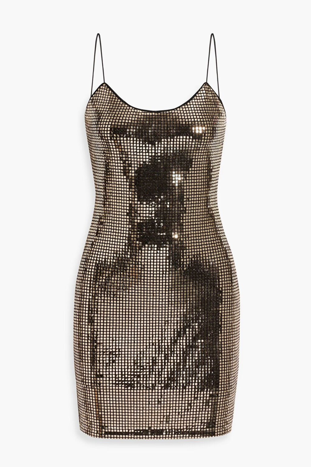 

Платье мини Nelle из джерси с пайетками Alice + Olivia, золото