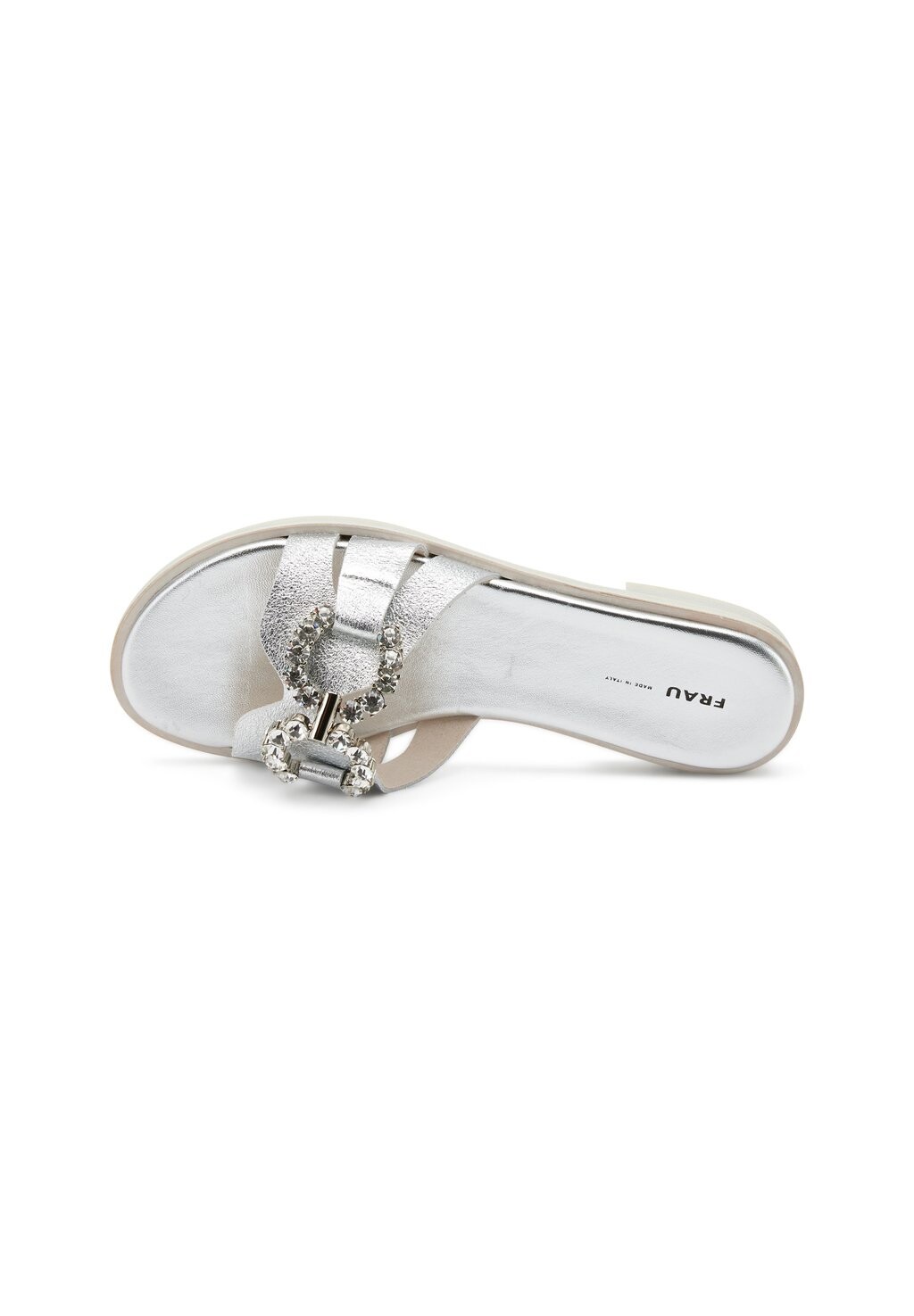

Тапочки Bejewelled Frau Shoes, серебро