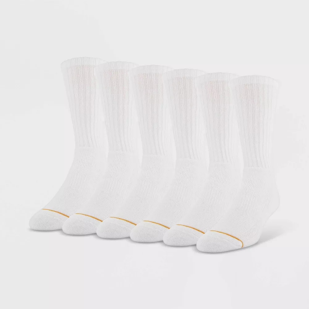 

Носки мужские Signature Gold от GOLDTOE Repreve Modern Essential Crew, 6 пар Signature Gold by Goldtoe, цвет White
