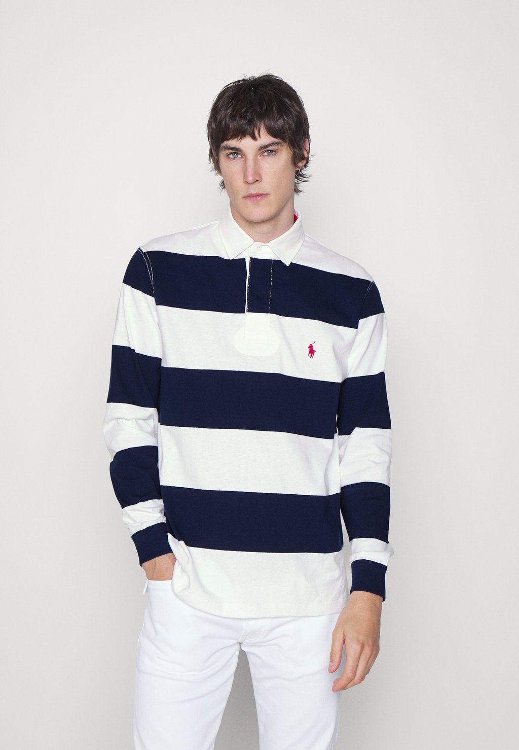 

Поло РУБАШКА ДЛЯ РЕГБИ CLASSIC FIT В ПОЛОСКУ Polo Ralph Lauren, темно-синий/белый